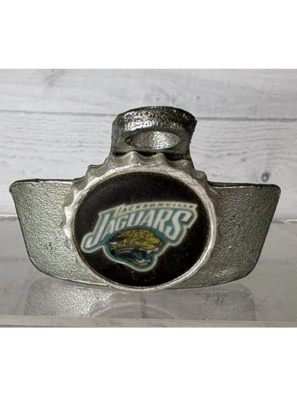 JACKSONVILLE JAGUARS Black Silver Metal Wall Mount NFL Pub Bar Bottle Cap Opener
